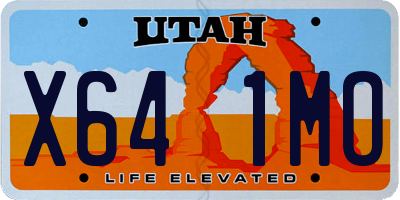 UT license plate X641MO