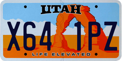 UT license plate X641PZ