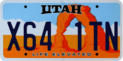 UT license plate X641TN