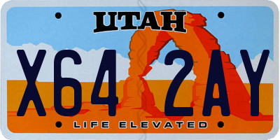 UT license plate X642AY