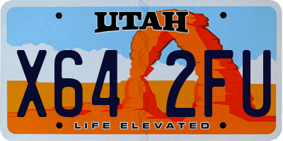 UT license plate X642FU