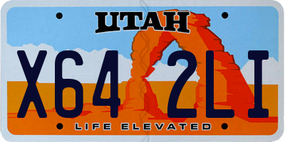 UT license plate X642LI