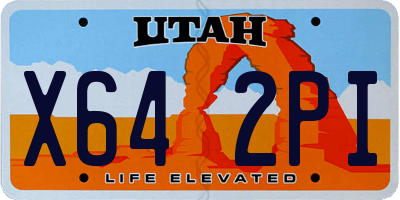 UT license plate X642PI