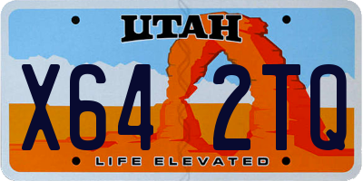 UT license plate X642TQ