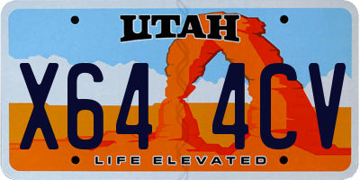 UT license plate X644CV