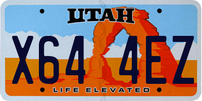 UT license plate X644EZ