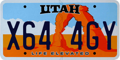 UT license plate X644GY