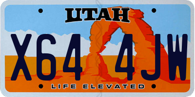 UT license plate X644JW