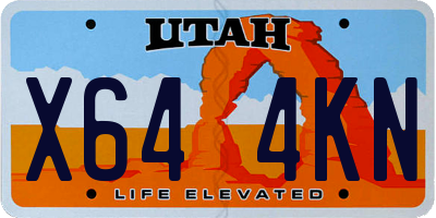 UT license plate X644KN