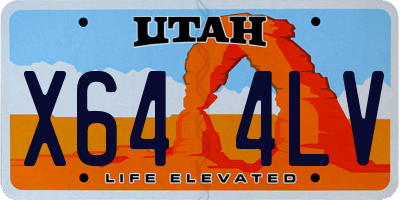 UT license plate X644LV