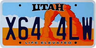 UT license plate X644LW