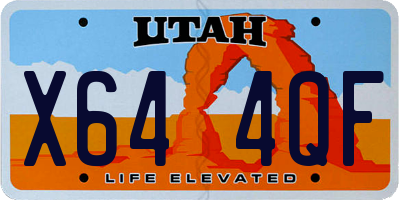 UT license plate X644QF