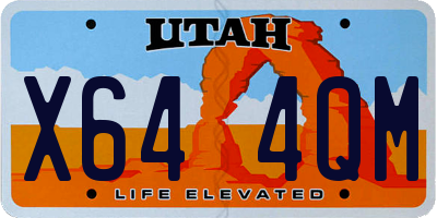 UT license plate X644QM