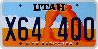 UT license plate X644QO