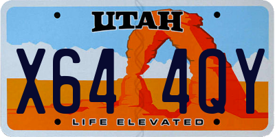 UT license plate X644QY