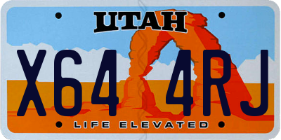 UT license plate X644RJ