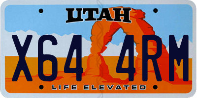 UT license plate X644RM