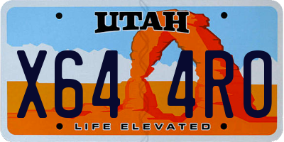 UT license plate X644RO