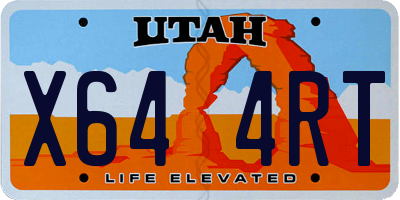 UT license plate X644RT