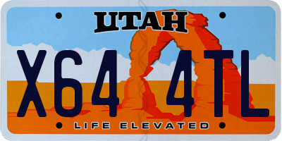 UT license plate X644TL