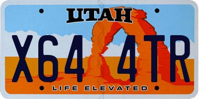 UT license plate X644TR