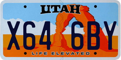 UT license plate X646BY