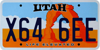 UT license plate X646EE