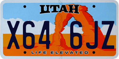 UT license plate X646JZ