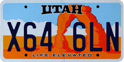 UT license plate X646LN