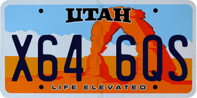 UT license plate X646QS