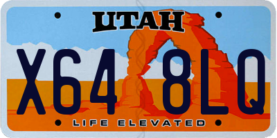 UT license plate X648LQ