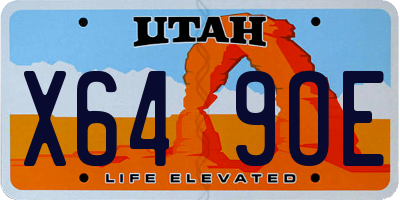 UT license plate X649OE