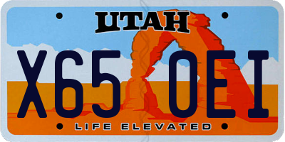 UT license plate X650EI