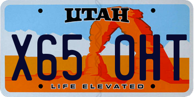 UT license plate X650HT