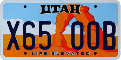 UT license plate X650OB
