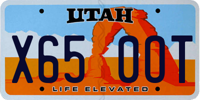 UT license plate X650OT