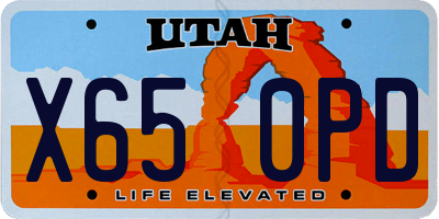 UT license plate X650PD