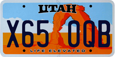 UT license plate X650QB