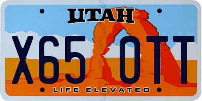 UT license plate X650TT