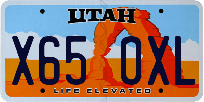 UT license plate X650XL