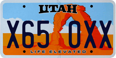 UT license plate X650XX