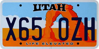 UT license plate X650ZH