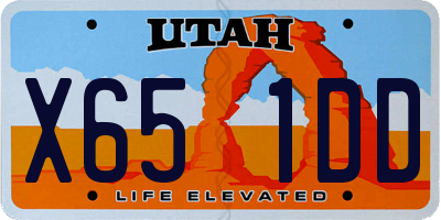 UT license plate X651DD