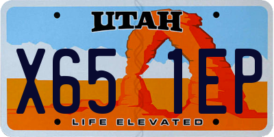 UT license plate X651EP