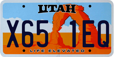 UT license plate X651EQ