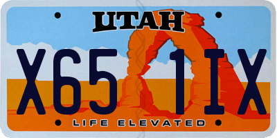 UT license plate X651IX