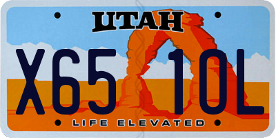 UT license plate X651OL