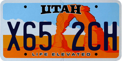 UT license plate X652CH