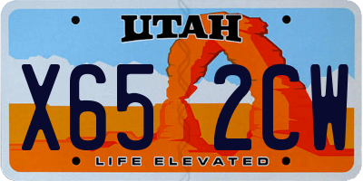 UT license plate X652CW
