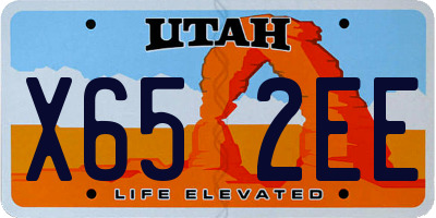 UT license plate X652EE